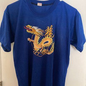 Vintage Vietnam Dragon Embroidered Shirt 80's